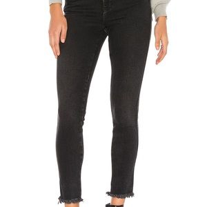 Free People Raw Hem High-Rise Jegging Black size 24